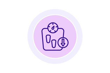 Bir saat simgesinin vektör illüstrasyonu