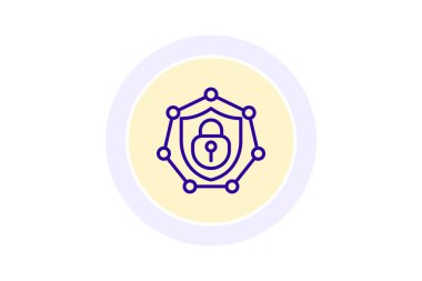 Ağ Güvenlik simgesi, güvenlik, koruma, siber, dijital çizgi simgesi, düzenlenebilir vektör simgesi, piksel mükemmel, illüstratör ai dosyası