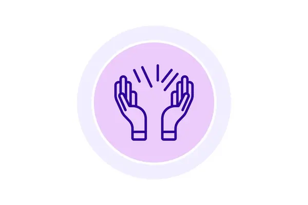 Dua eden Eller simgesi, eller, dua, simge, dua satırı simgesi, düzenlenebilir vektör simgesi, piksel mükemmel, illüstratör ai dosyası