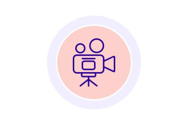 Video ikonu, video, video, video görüntü ikonu, video illüstrasyonu, video görüntüleme konsepti, düzenlenebilir vektör, piksel mükemmel, illüstratör ai dosyası