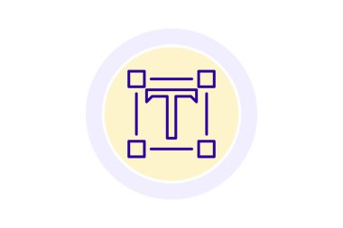 Typography simgesi, tip, tipografi simgesi, tipografi illüstrasyonu, tipografi konsepti, düzenlenebilir vektör, piksel mükemmel, illüstratör ai dosyası