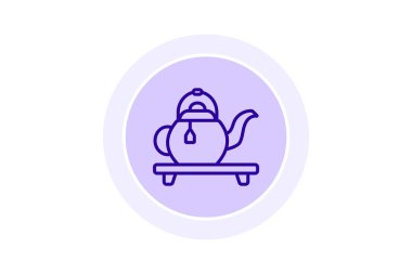 Çaydanlık simgesi, çay, geleneksel, Çince, bira çizgisi simgesi, düzenlenebilir vektör simgesi, piksel mükemmel, illüstratör ai dosyası