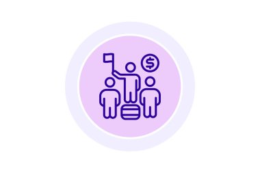 İş Liderliği simgesi, liderlik, lider, yönetici, ceo, düzenlenebilir vektör, piksel mükemmel, illüstratör ai dosyası