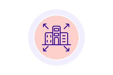 Genişleme çizgisi simgesi, vektör, piksel mükemmel, resimleyici dosyası oluşturuluyor