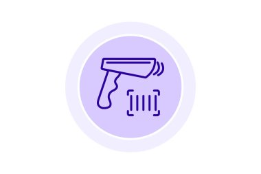 Barkod Tarayıcı simgesi, barkod, tarayıcı, teknoloji, perakende satırı simgesi, düzenlenebilir vektör simgesi, piksel mükemmel, illüstratör ai dosyası