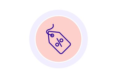 İndirim simgesi, etiket, etiket, indirim, fiyat çizgisi simgesi, düzenlenebilir vektör simgesi, piksel mükemmel, illüstratör ai dosyası