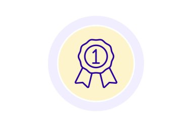 Tanınma Plaket simgesi, plak, ödül, onur, sembol, düzenlenebilir vektör, piksel mükemmel, illüstratör ai dosyası