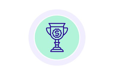 Bonus Kupası simgesi, kupa, ödül, tanıma, teşvik, düzenlenebilir vektör, piksel mükemmel, illüstratör ai dosyası