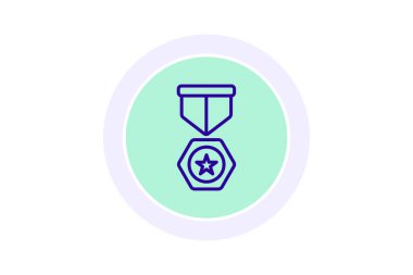 Başarı Kurdele simgesi, kurdele, tanınma, ödül, onur, düzenlenebilir vektör, piksel mükemmel, illüstratör ai dosyası