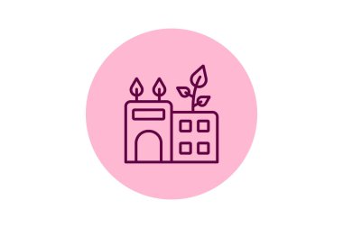 Yeşil Altyapı Tasarım Satır simgesi, vektör, piksel mükemmel, illüstratör dosyası