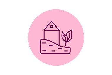 Çevre dostu peyzaj çizgisi simgesi, vektör, piksel mükemmel, illüstratör dosyası