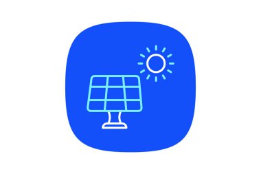 Sürdürülebilir Enerji Kaynakları çizgi simgesi, vektör, piksel mükemmel, illüstratör dosyası