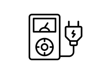 Enerji Kaydetme Elektronik satır simgesi, vektör, piksel mükemmel, illüstratör dosyası