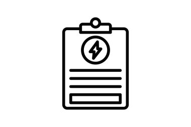 Enerji Kaydetme Planı satır simgesi, vektör, piksel mükemmel, illüstratör dosyası