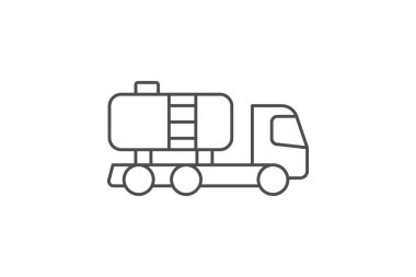 Ücretsiz Yağ Kamyonu ince çizgi simgesi, vektör, piksel mükemmel, illüstratör dosyası