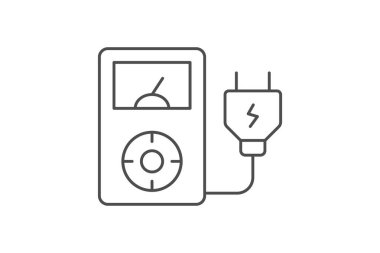 Enerji Kaydetme Elektronik İnce Çizgisi simgesi, vektör, piksel mükemmel, illüstratör dosyası