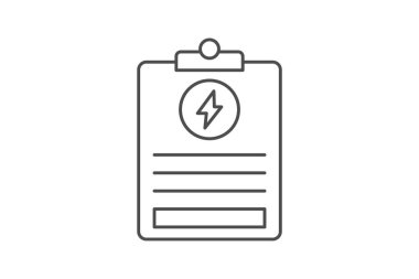 Enerji Kaydetme Planı ince çizgi simgesi, vektör, piksel mükemmel, illüstratör dosyası