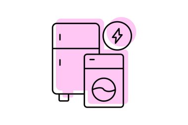 Enerji Kaydetme Aygıtı renk gölgesi ince çizgi simgesi, vektör, piksel mükemmel, illüstratör dosyası