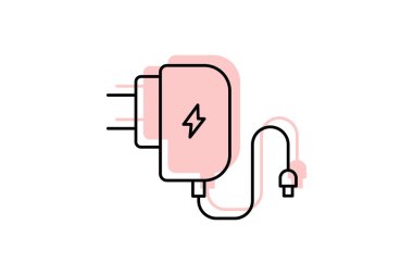 Enerji Kaydetme Charger renk gölge inceltici simge, vektör, piksel mükemmel, illüstratör dosyası