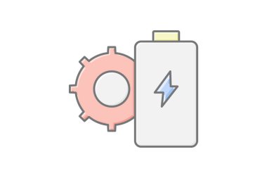 Enerji tasarrufu doğrusal renk simgesi, vektör, piksel mükemmel, illüstratör dosyası