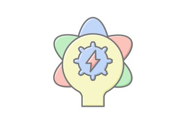 Enerji Kaydetme Yenilikleri doğrusal renk simgesi, vektör, piksel mükemmel, illüstratör dosyası