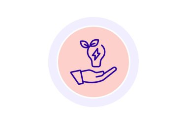 Enerji Koruması renk çemberi simgesi, vektör, piksel mükemmel, illüstratör dosyası