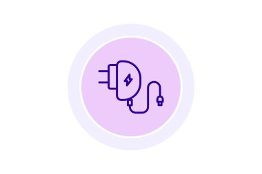 Enerji Kaydetme Charger renk çemberi simgesi, vektör, piksel mükemmel, illüstratör dosyası