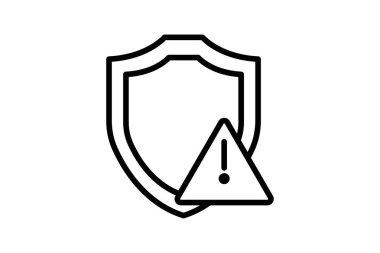 Güvenlik Uyarı Satırı simgesi, vektör, piksel mükemmel, illüstratör dosyası