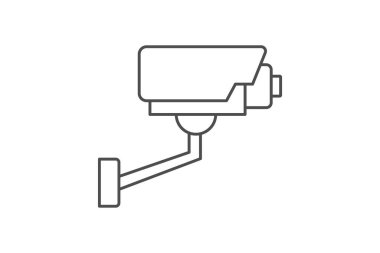Güvenlik Gözetleme İnce Çizgisi simgesi, vektör, piksel mükemmel, illüstratör dosyası