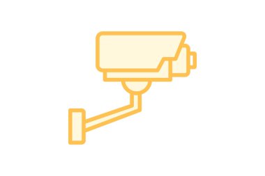 Güvenlik İzleme Hattı ikonu, vektör, piksel mükemmel, illüstratör dosyası