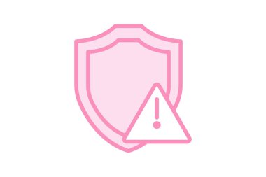 Güvenlik Uyarısı duotone satır simgesi, vektör, piksel mükemmel, illüstratör dosyası