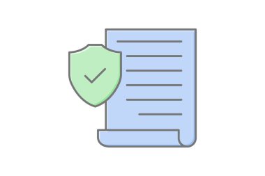 Güvenlik Uyum doğrusal renk simgesi, vektör, piksel mükemmel, illüstratör dosyası