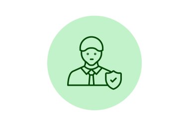 Güvenlik Danışmanlığı pentaglow, vektör, piksel mükemmel, illüstratör dosyası