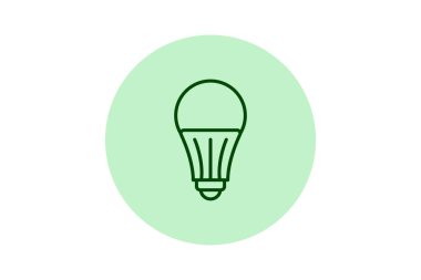 Enerji tasarrufu ampul pentaglow, vektör, piksel mükemmel, illüstratör dosyası