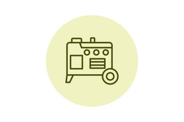 Enerji Jeneratörü beşgeni, vektör, piksel mükemmel, illüstratör dosyası