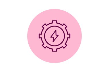 Enerji Tasarruf Yönetimi beşgeni, vektör, piksel mükemmel, illüstratör dosyası