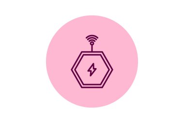 Enerji tasarrufu denetimi pentaglow, vektör, piksel mükemmel, illüstratör dosyası