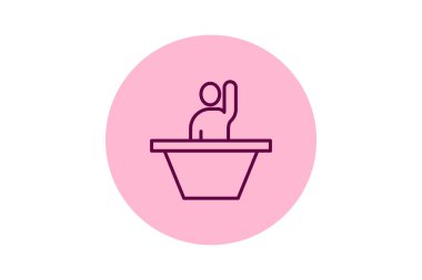 Liderlik Yönetimi çizgi simgesi, vektör, piksel mükemmel, illüstratör dosyası