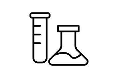 Test Tüpü çizgi simgesi, vektör, piksel mükemmel, illüstratör dosyası