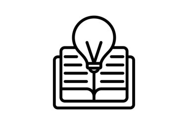 Yaratıcı Öğrenme Satırı simgesi, vektör, piksel mükemmel, illüstratör dosyası