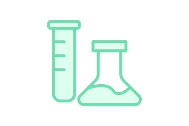 Test Tüpü duoton çizgi simgesi, vektör, piksel mükemmel, illüstratör dosyası