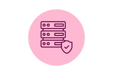 Güvenli Sunucu beşgeni, vektör, piksel mükemmel, illüstratör dosyası