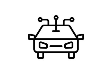 Özerk Sistem çizgi simgesi, vektör, piksel mükemmel, illüstratör dosyası