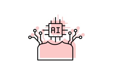 Ai Renk Gölgesi İnce Çizgisi simgesi, vektör, piksel mükemmel, illüstratör dosyası