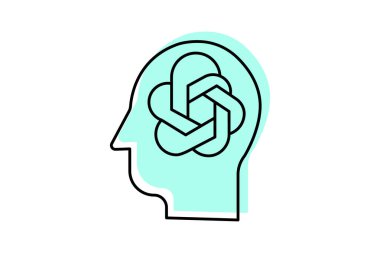 Açık ai renk gölge ince çizgi simgesi, vektör, piksel mükemmel, illüstratör dosyası