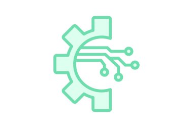 Ai Ağı duoton çizgi simgesi, vektör, piksel mükemmel, illüstratör dosyası