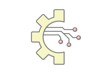 Ai Ağı doğrusal renk simgesi, vektör, piksel mükemmel, illüstratör dosyası