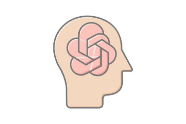 Openai doğrusal renk simgesi, vektör, piksel mükemmel, illüstratör dosyası