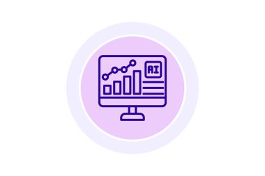 Ai Analitik renk çemberi simgesi, vektör, piksel mükemmel, illüstratör dosyası