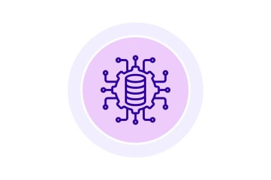 Veri Bilimi renk çemberi simgesi, vektör, piksel mükemmel, illüstratör dosyası